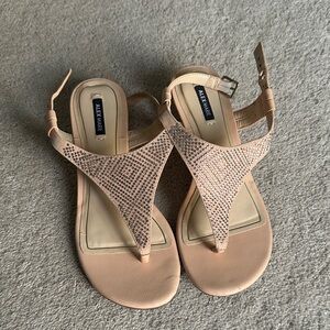 Blush Pink Embellished Sandals - size 6.5